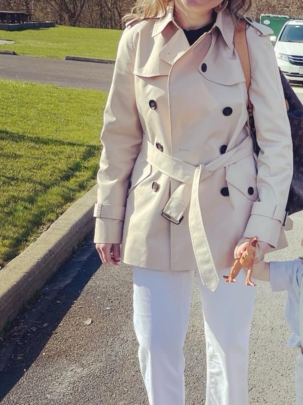 Coach short trench coat- size small - Picture 3 of 6